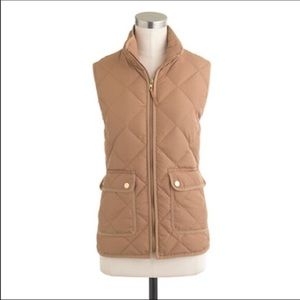 [J. Crew] Quilted Tan Mountain Puffer Vest